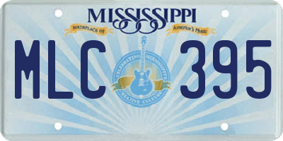 MS license plate MLC395