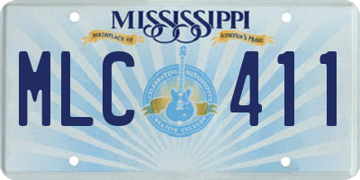 MS license plate MLC411