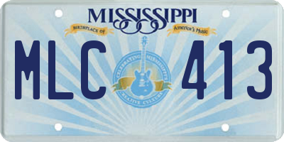 MS license plate MLC413