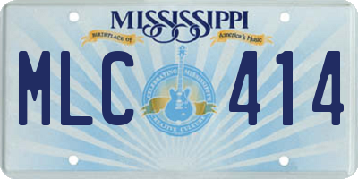 MS license plate MLC414