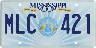 MS license plate MLC421