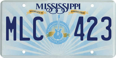 MS license plate MLC423