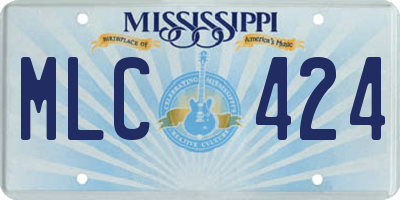MS license plate MLC424