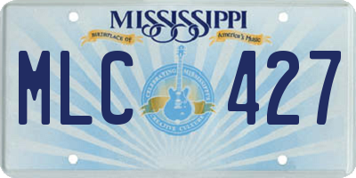 MS license plate MLC427