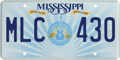 MS license plate MLC430