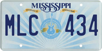 MS license plate MLC434