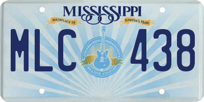MS license plate MLC438
