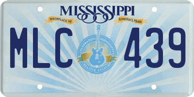 MS license plate MLC439