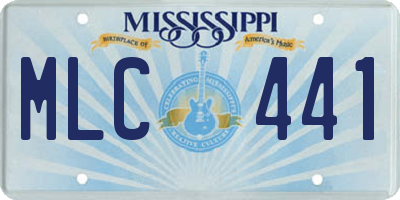 MS license plate MLC441
