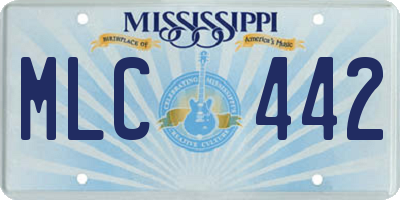 MS license plate MLC442