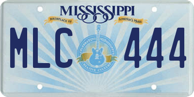 MS license plate MLC444