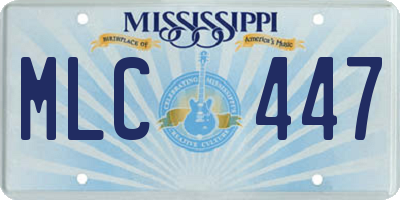 MS license plate MLC447