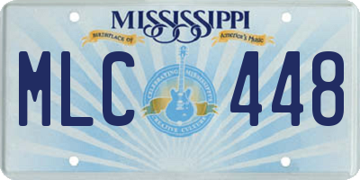 MS license plate MLC448
