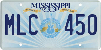 MS license plate MLC450