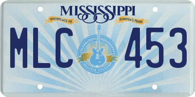 MS license plate MLC453