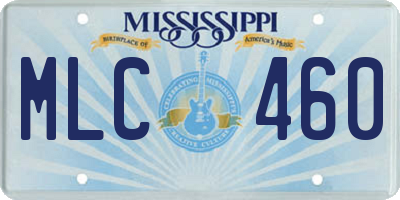 MS license plate MLC460