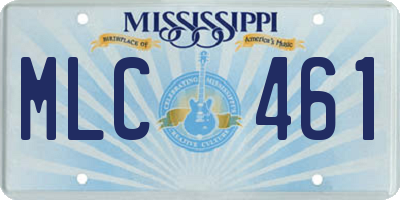 MS license plate MLC461