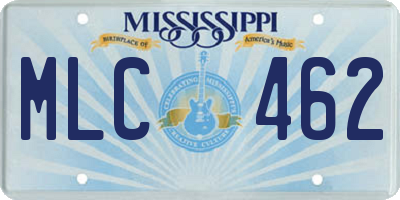 MS license plate MLC462