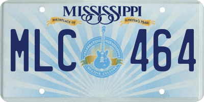 MS license plate MLC464