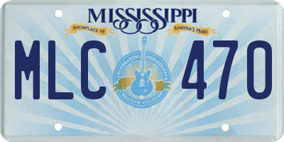 MS license plate MLC470