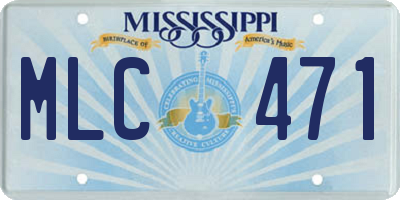 MS license plate MLC471