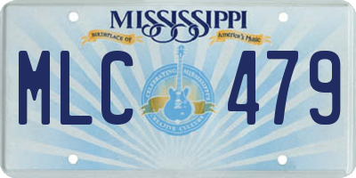 MS license plate MLC479
