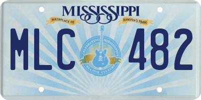 MS license plate MLC482