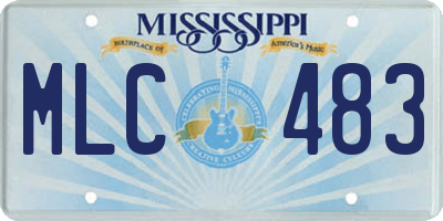 MS license plate MLC483