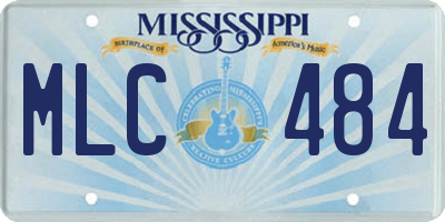 MS license plate MLC484