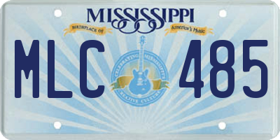 MS license plate MLC485