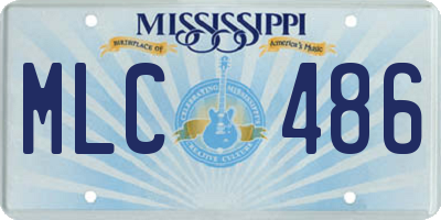 MS license plate MLC486