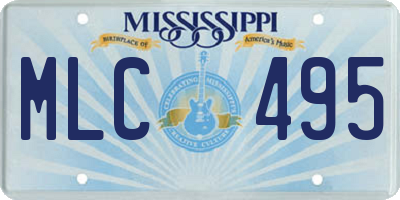 MS license plate MLC495