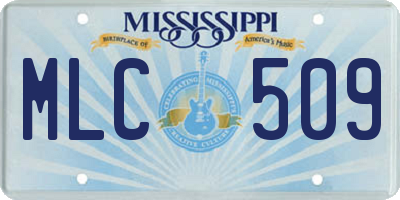MS license plate MLC509