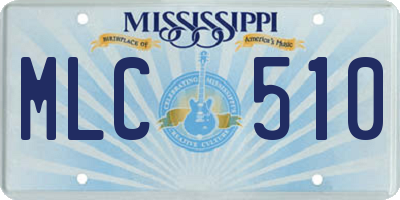 MS license plate MLC510