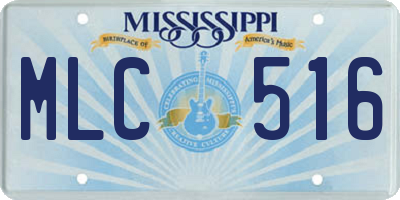 MS license plate MLC516