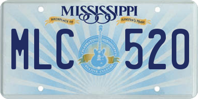 MS license plate MLC520