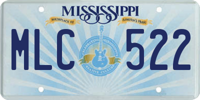 MS license plate MLC522