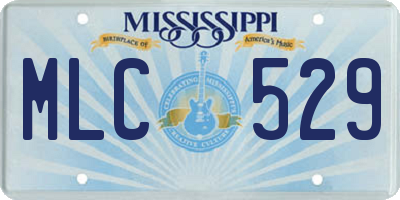MS license plate MLC529