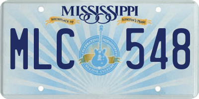 MS license plate MLC548