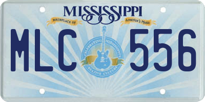 MS license plate MLC556