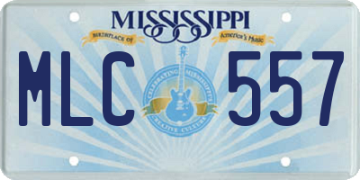 MS license plate MLC557