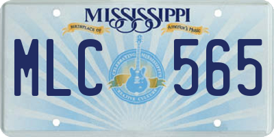 MS license plate MLC565
