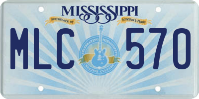 MS license plate MLC570