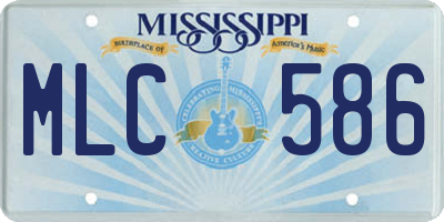 MS license plate MLC586
