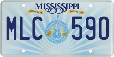 MS license plate MLC590
