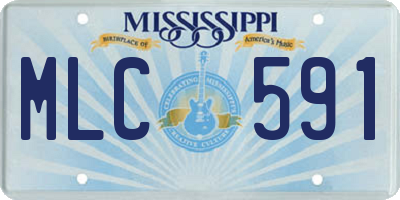 MS license plate MLC591