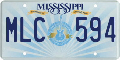 MS license plate MLC594