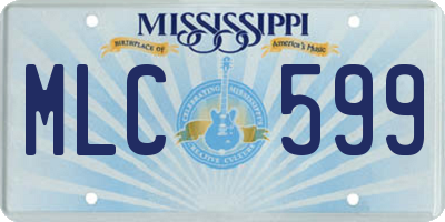 MS license plate MLC599