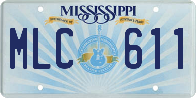 MS license plate MLC611