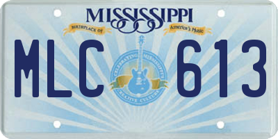 MS license plate MLC613